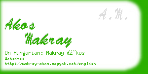 akos makray business card